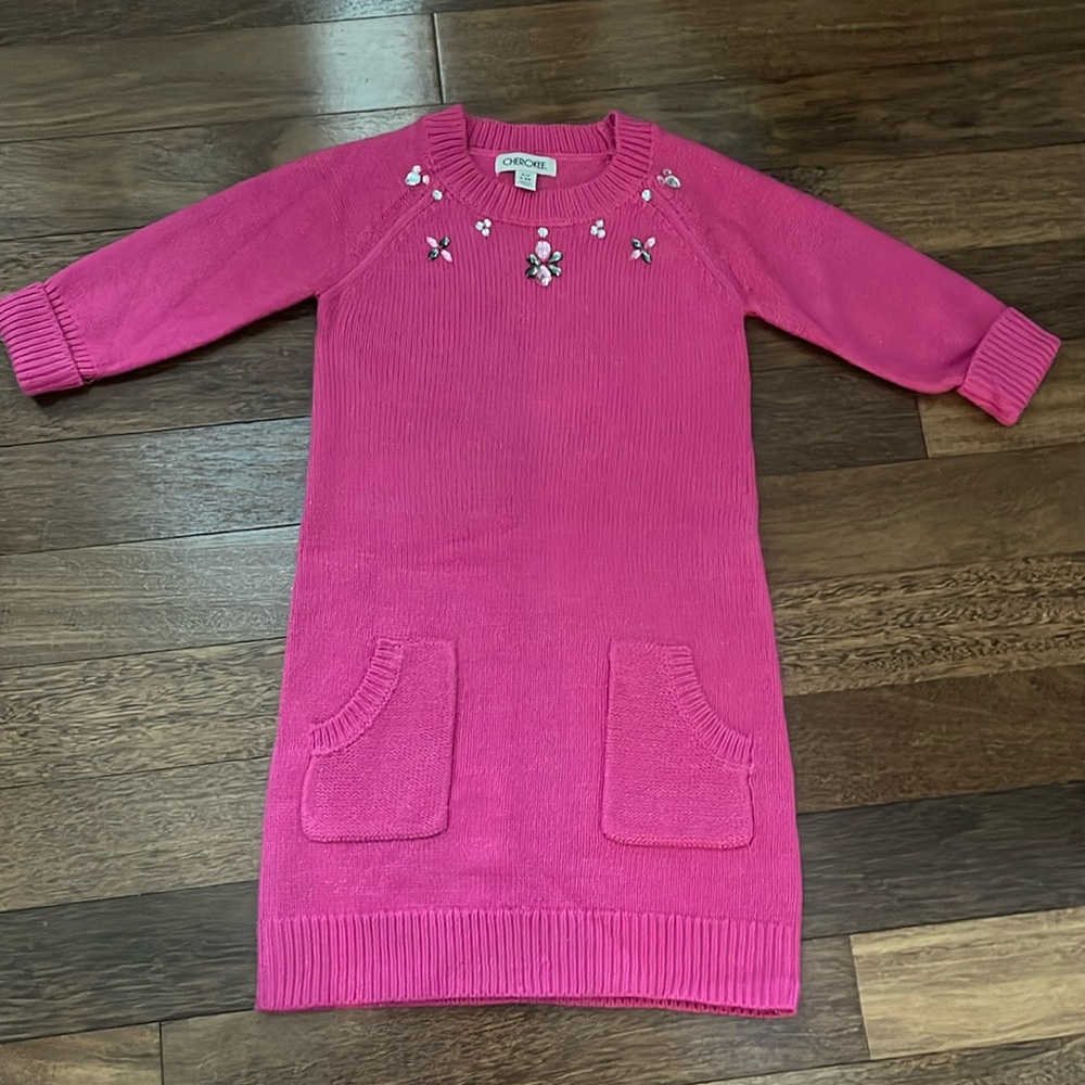 Cherokee Girls Size S/P 6-6x Sweater Dress
